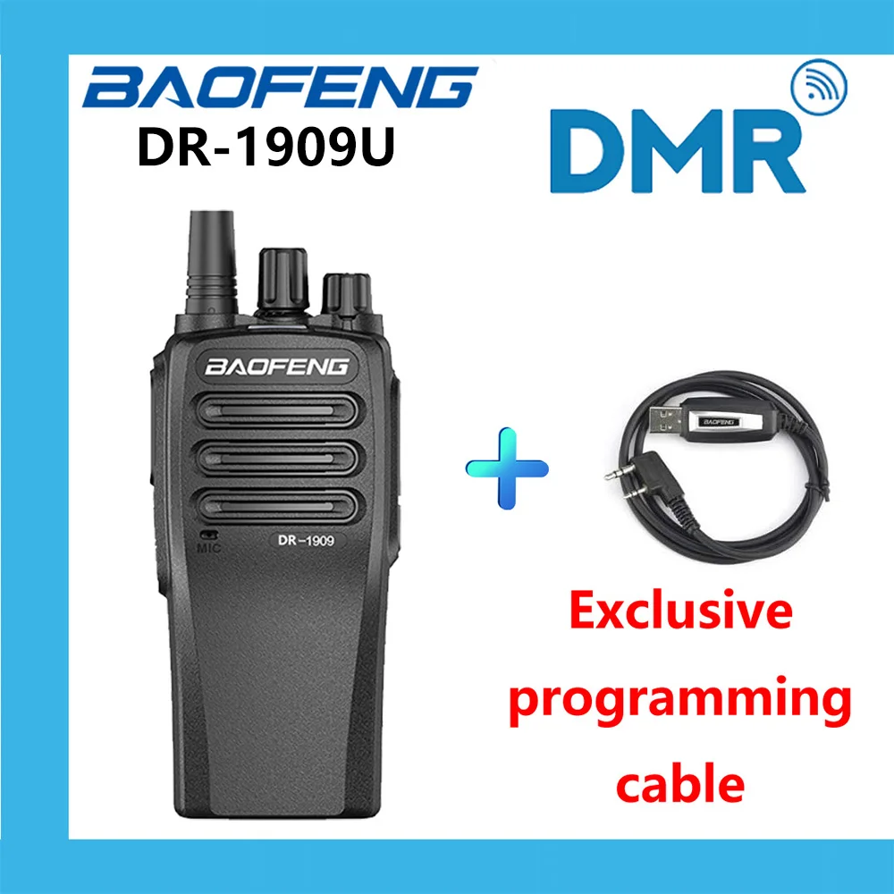 BaoFeng DR-1909U DMR Walkie Talkie 5W UHF 400-470MHz Two Way Radio 2800mAh Battery VOX Sound Quality Clear BF-1909 PLUS