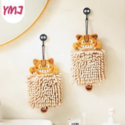 Cartoon Soft Chenille Hand Towel Super Absorbent Hanging Wipes Cloth Plush Sponge Microfiber Towels Bathroom Kitchen Accessories