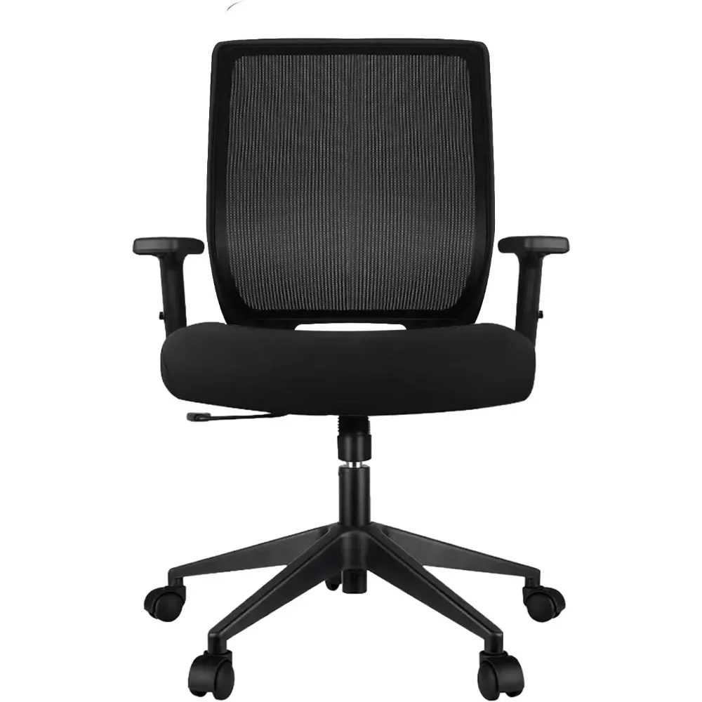 

Ergonomic Office Chair Home Mesh Desk Chair with Adjustable Arms - Mid Back Computer Chairs for Adults - Swivel Task Chair