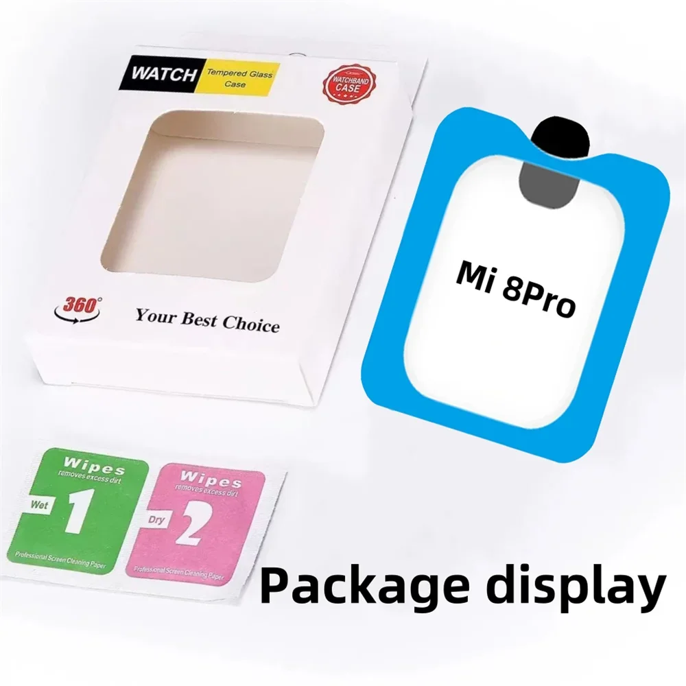 Tempered Glass Screen Protector for Xiaomi Miband 8 Pro Full Coverage Ultra-clear Smart Watch Protective Film for Mi Band 8 Pro