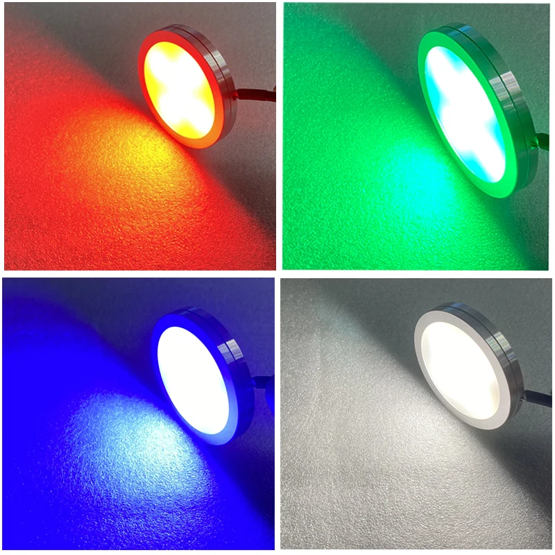 Led USB Spotlight 3W DC 5V RGB With Remote Jewelry Cabinet Showcase Counter Lamp Ceiling Mini Spot Light USB plug 2 in One