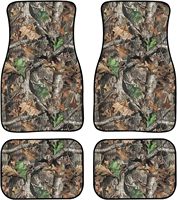 Fashion Camo Print Car Carpet Floor Mat Full Set of 4 Front and Rear Liners Set for Men Women All Seasons Protection Universal