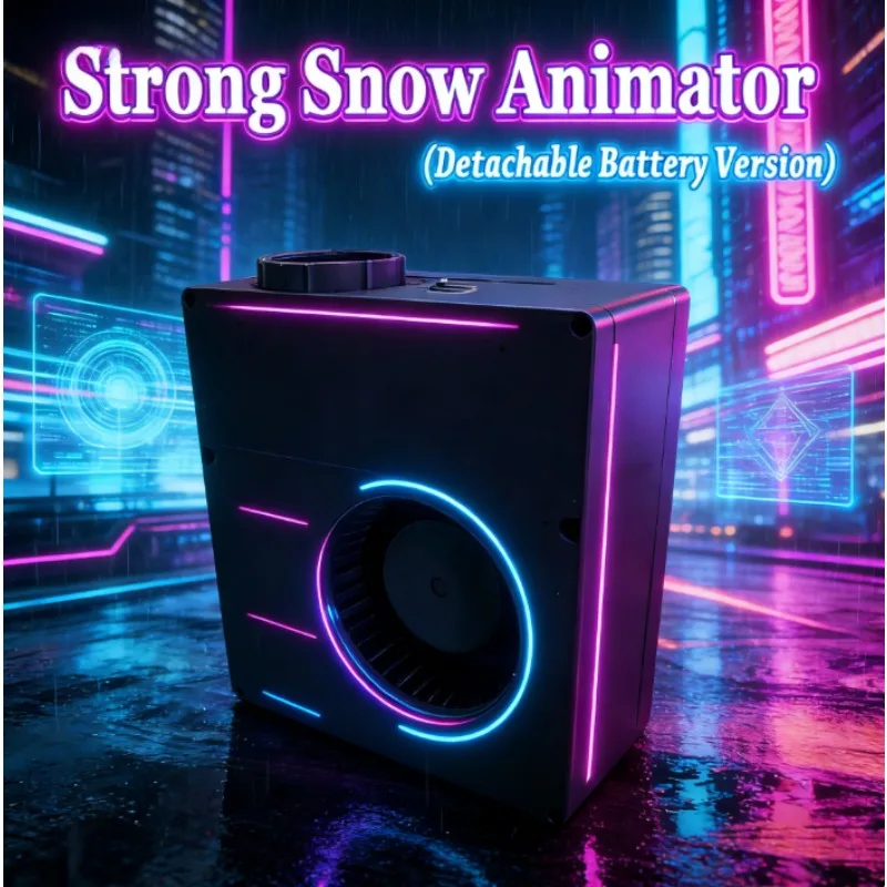 

Профессиональный мощный снегогенератор для фокусов, с отсоединяемой батареей, двойным управлением, для сценических иллюзий, реквизит для фокусников