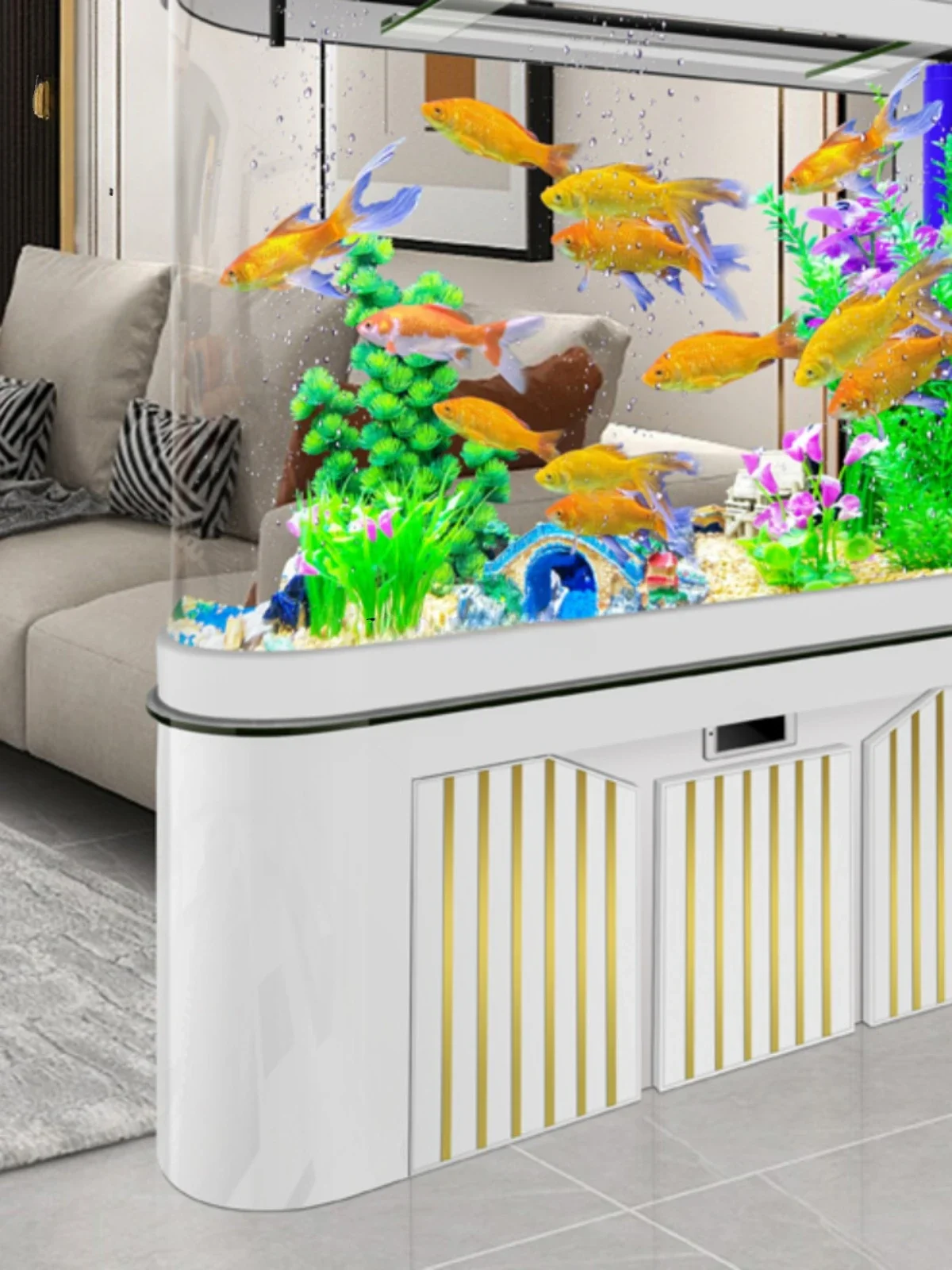 

Aquarium Change Water Ecological Glass Fish Tank Living Room Home Landing Large Fish Globe