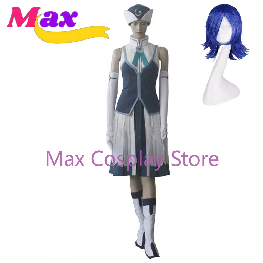 

Max Anime Rain Woman Juvia Lockser Blue Evening Dress Cosplay Costume YW