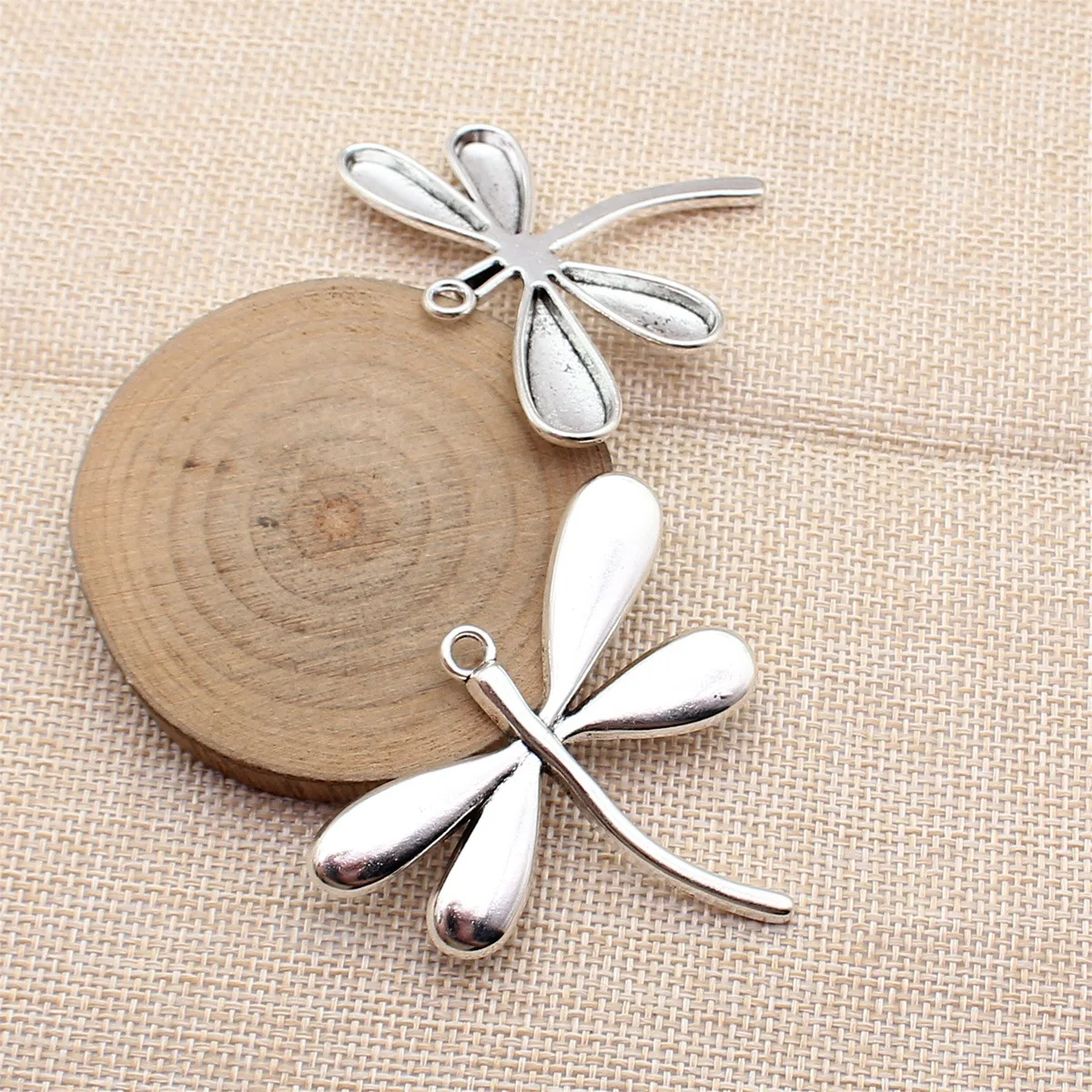 

4 шт., 59x50 мм (2,32x1,97 дюйма), подвески-шармы в виде стрекозы цвета античного серебра, аксессуары для изготовления ювелирных изделий своими руками