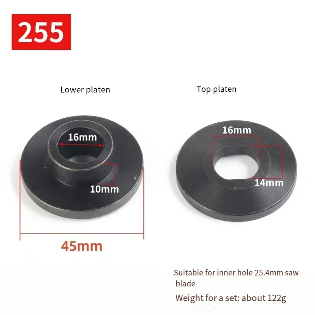2pcs Angle Grinder Grinding Wheel Pressure Plat Inner Outer Flange Nut For  255 1040 Cutting Machine Electrical Power Tool