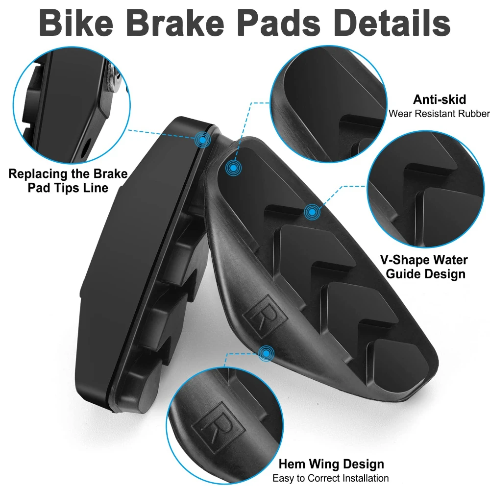 Rennrad-Bremsbeläge, 50 mm, mit professionellem Montagewerkzeug, Bremsklötze mit Schraubenschlüssel – Detail 1