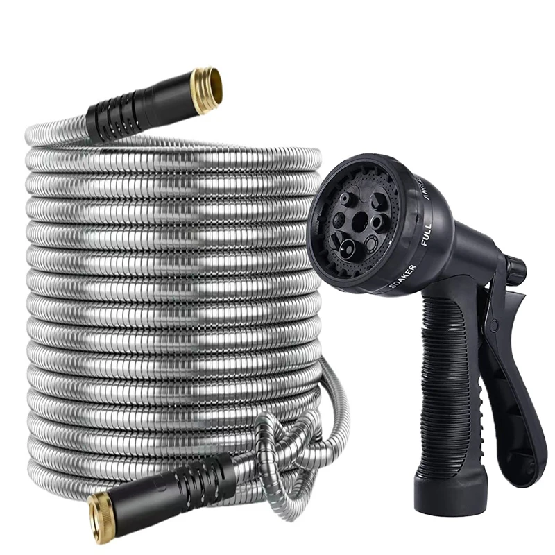 

Horticultural Stainless Steel Water Pipe, 8-Function Adjustable Nozzle, Water Gun, Horticultural Irrigation Supplies
