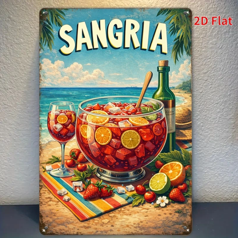 CIFBUY Vintage Aluminum Wall Art Waterproof Tiki Bar Patio Decor