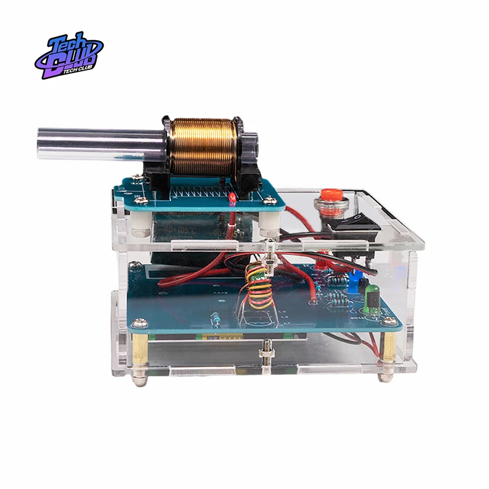 Electric Magnetic Transmitter DIY Electronics Kit Shooting Game Mini Voltage Converter Module Soldering Projects for STEM Learn