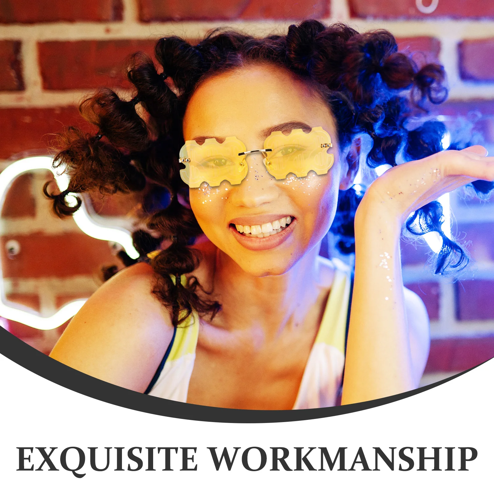 

Novelty Dollar Sunglasses Party Glasses Lightweight Sturdy Funny Eyeglasses for Birthday Beach Valentine Festivals