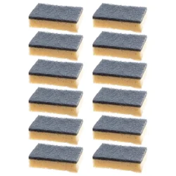 12 Pcs Flatware Scrubber Sponge Kitchen Dish Cleaning Washing Absorb Water Black