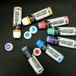 18mm Graffiti Flowing Pen EnviroNmental Odorless Acrylic Pigment Oil-Based Pen Black Colored Round Head Painting Accessories