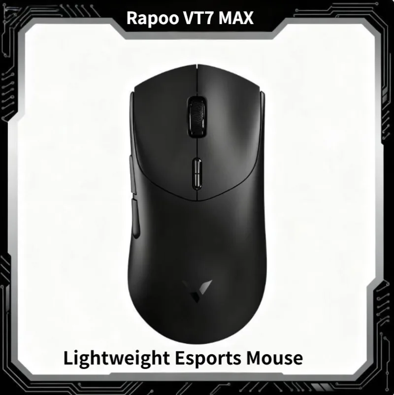 Rapoo VT7 VT7MAX Беспроводная эргономичная киберспортивная мышьTrue 8KPolling Rate 53 г Легкий механический переключатель на 100 миллионов с поддержкой макросов Rapoo VT7 VT7MAX Беспроводная эргономичная киберспортивная мышьTrue 8KPolling Rate 53 г Легкий механический переключатель на 100 миллионов с поддержкой макросов