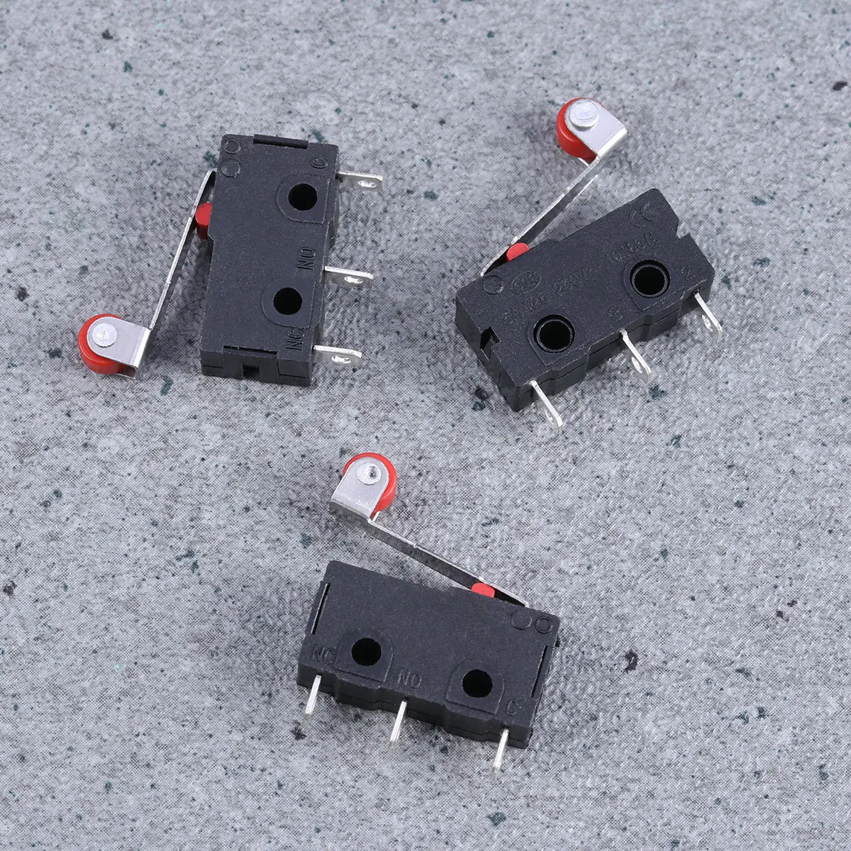 

10Pcs Micro Limit Switch Spdt Roller Lever Arm Momentary Action Snap Roller Micro Switch for Microwave Oven Refrigerator
