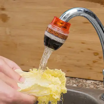 6 warstw filtr wody oczyszczacz kranowy kamień medyczny dysza z węglem kokosowym do kranu gospodarstwa domowego kuchnia łazienka mikser Aerator