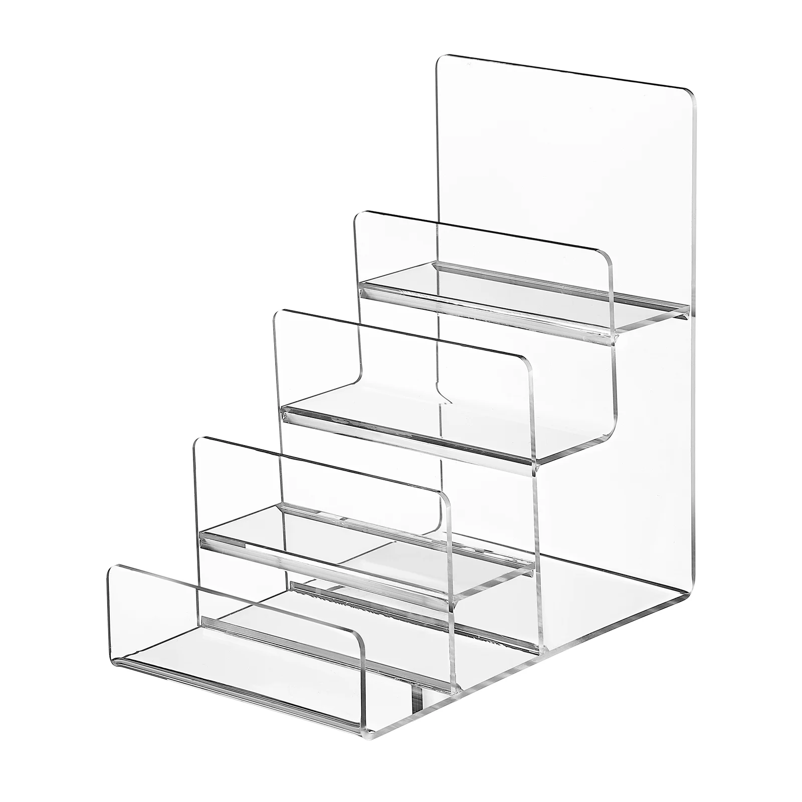 

Display Stand Wardrobe Trapezoid Travel Purse Shelves for Kitchen Cabinets Acrylic Collection Rack