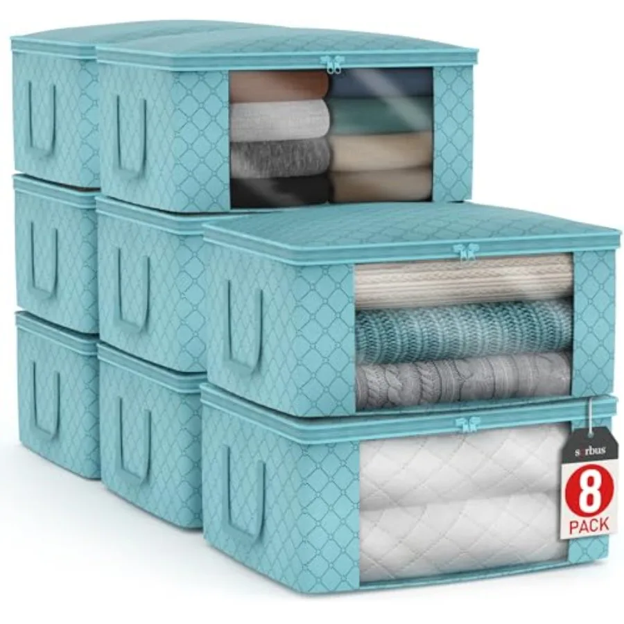 

Сумки для хранения одежды среднего размера - Складные контейнеры для хранения одеял для организации хранения в спальне, гардеробе, одежде и постельных принадлежностях