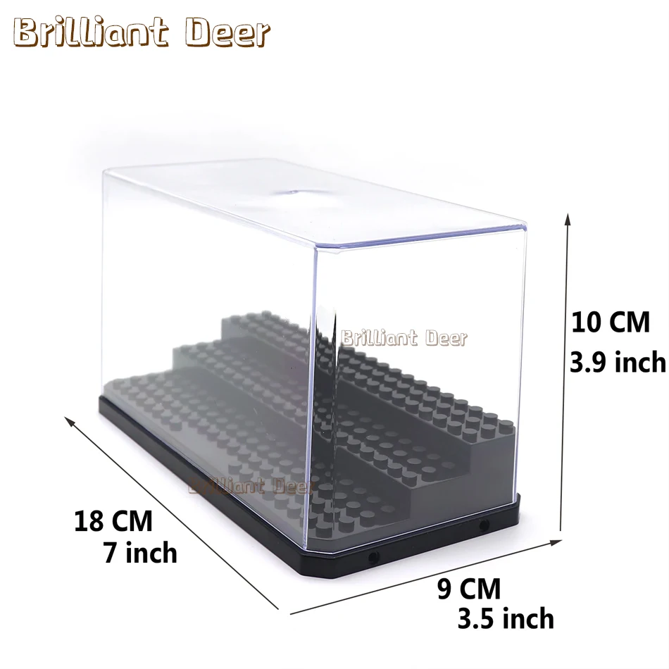 Stackable Acrylic Dispaly Box for Building Blocks Figures Stand MOC Car Model Collection Showcase Children Toys Gift