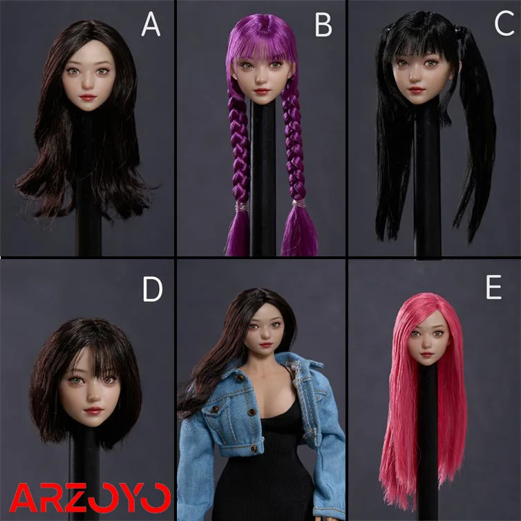 

Z6TOYS ZC008 1/6 Young Girl Huanhuan Head Sculpt with Movable Eyes Model Fit 12'' TBL Pale Female Soldier Action Figure Body