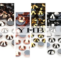 YHB 209~221 High Quality Crystal electroplating Flatback Hotfix Rhinestones For Shoes Bags Garment Decoration DiY