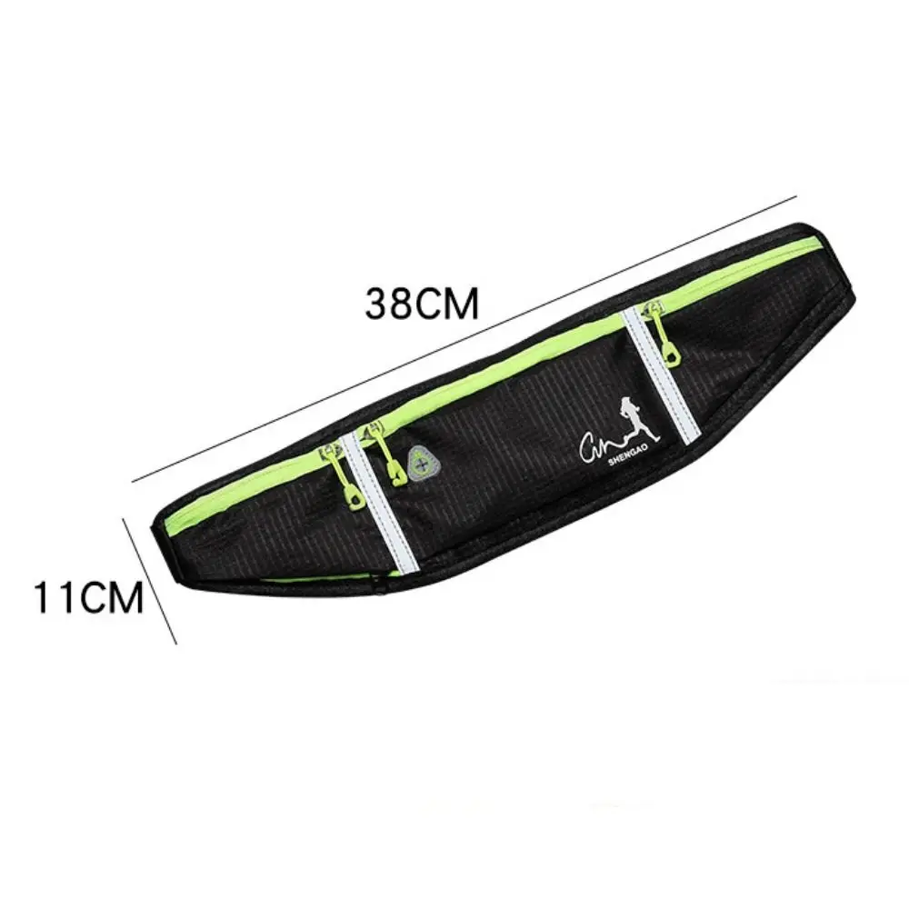 Marsupio da corsa impermeabile Marsupio da corsa invisibile leggero Striscia riflettente Marsupio sportivo portatile Fitness