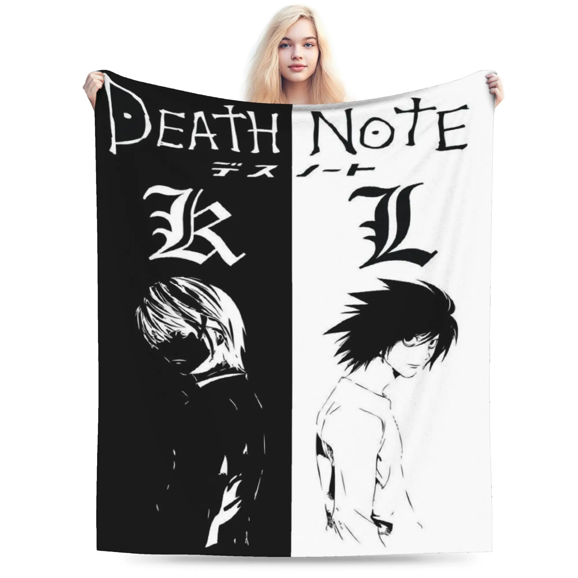 New Arrival deaths notes anime catoon Blankets Super Soft Flannel  Cozy Throw Blanket Machine Washable