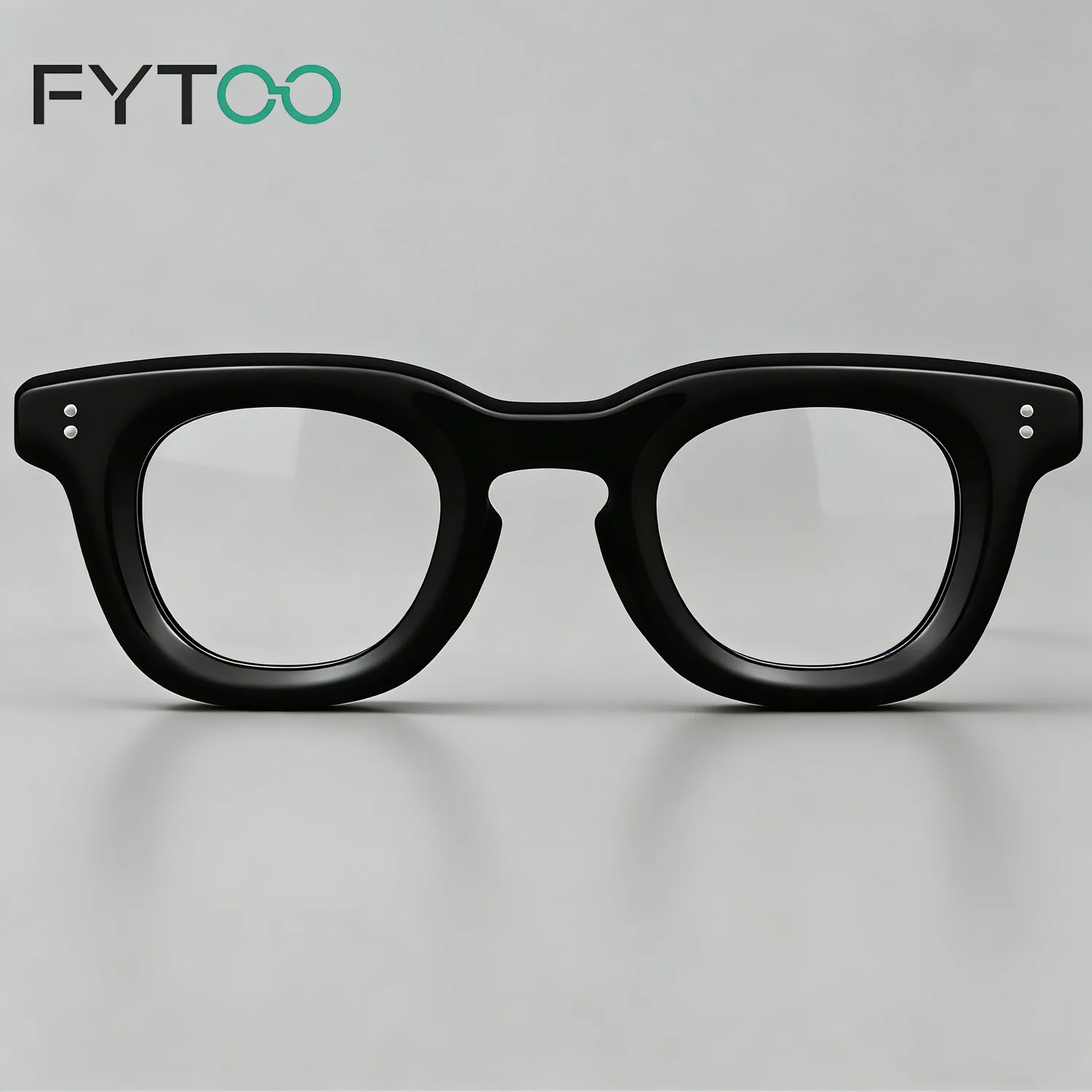 

Классические черные квадратные круглые очки унисекс FYTOO: повседневное сочетание, прочный ацетат, праздничный сюрприз, лучший подарок, съемные линзы.