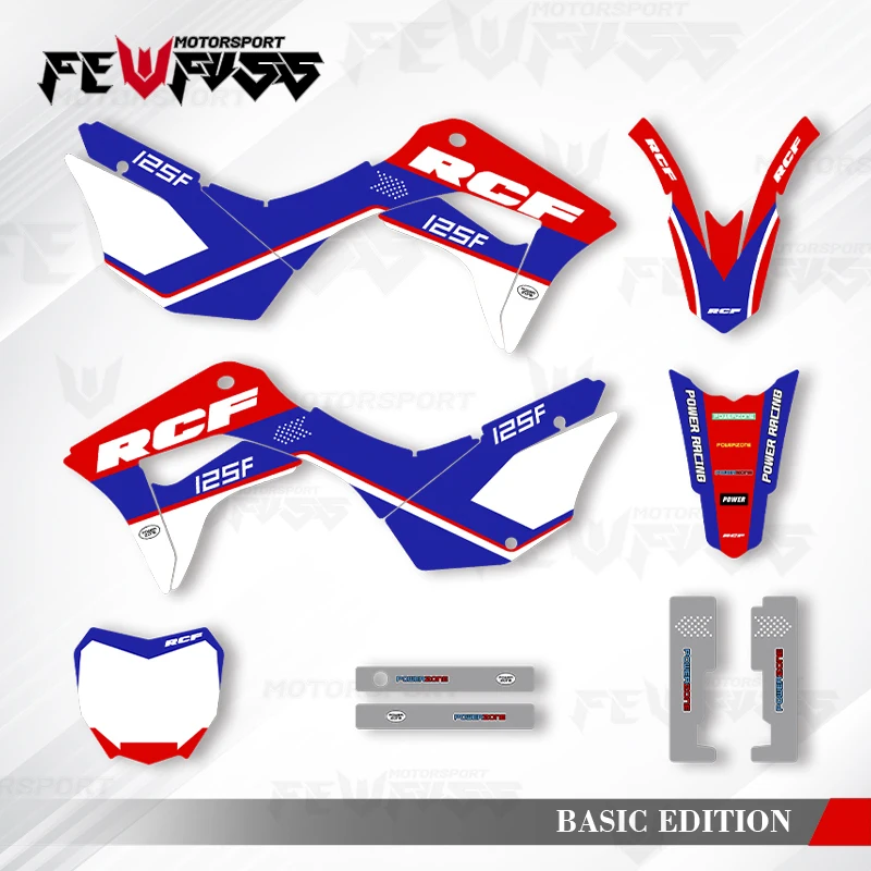 

Графические наклейки Fewfuss, наклейки для мотоцикла, фон на заказ для HONDA CRF 125 F CRF125F 2019 2020 2021 001