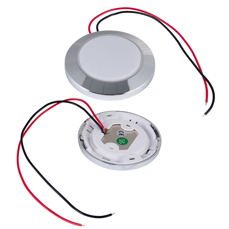 12-24V LED RV Ceiling Light 7.4cm  Energy-Saving Bright White Interior Lamp for Camper, Caravan, Marine, and Boat Use