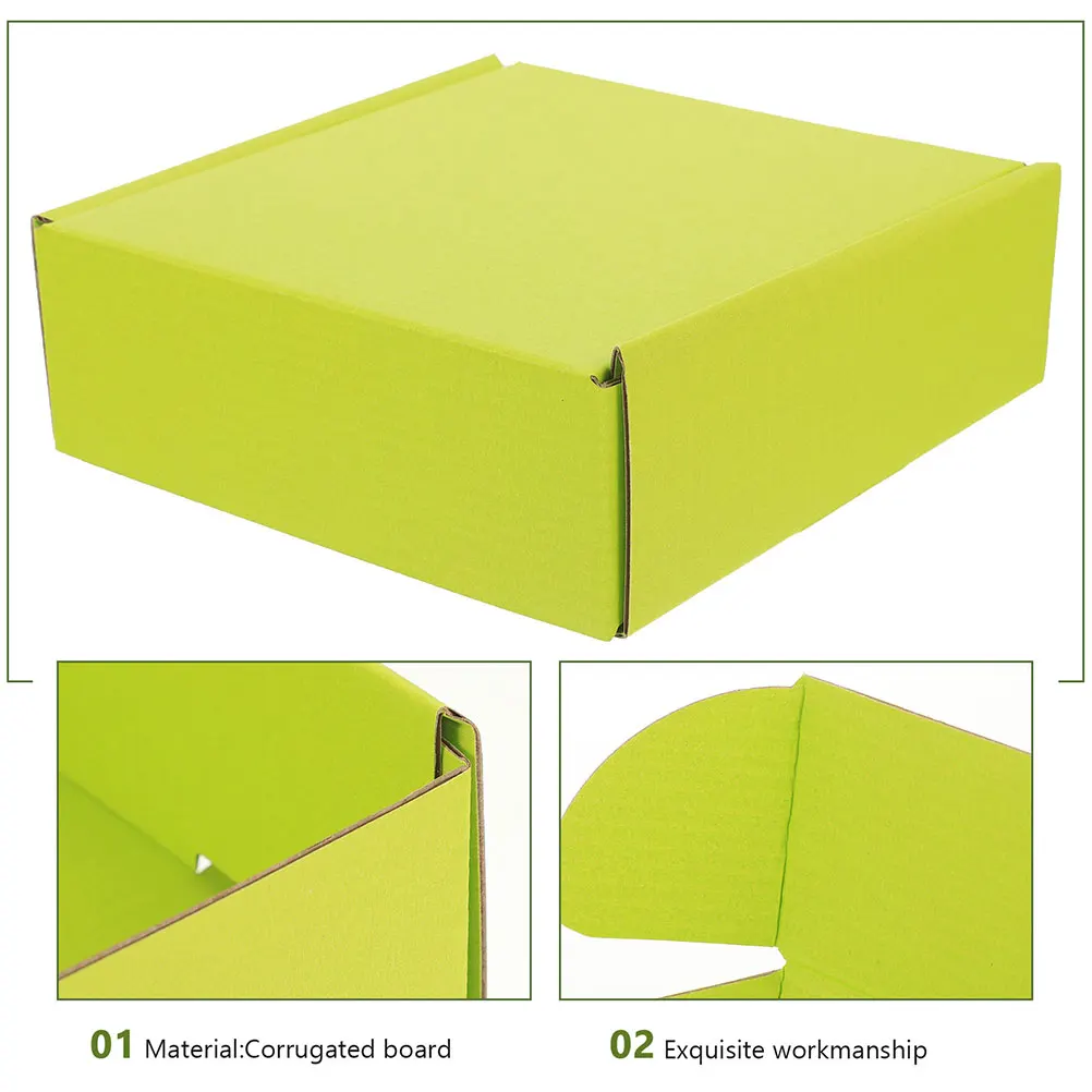 10Pcs Reliable Corrugated Shipping Boxes Easy Assembly No Tape Needed Practical for Small Business Mailing Wrapping Box