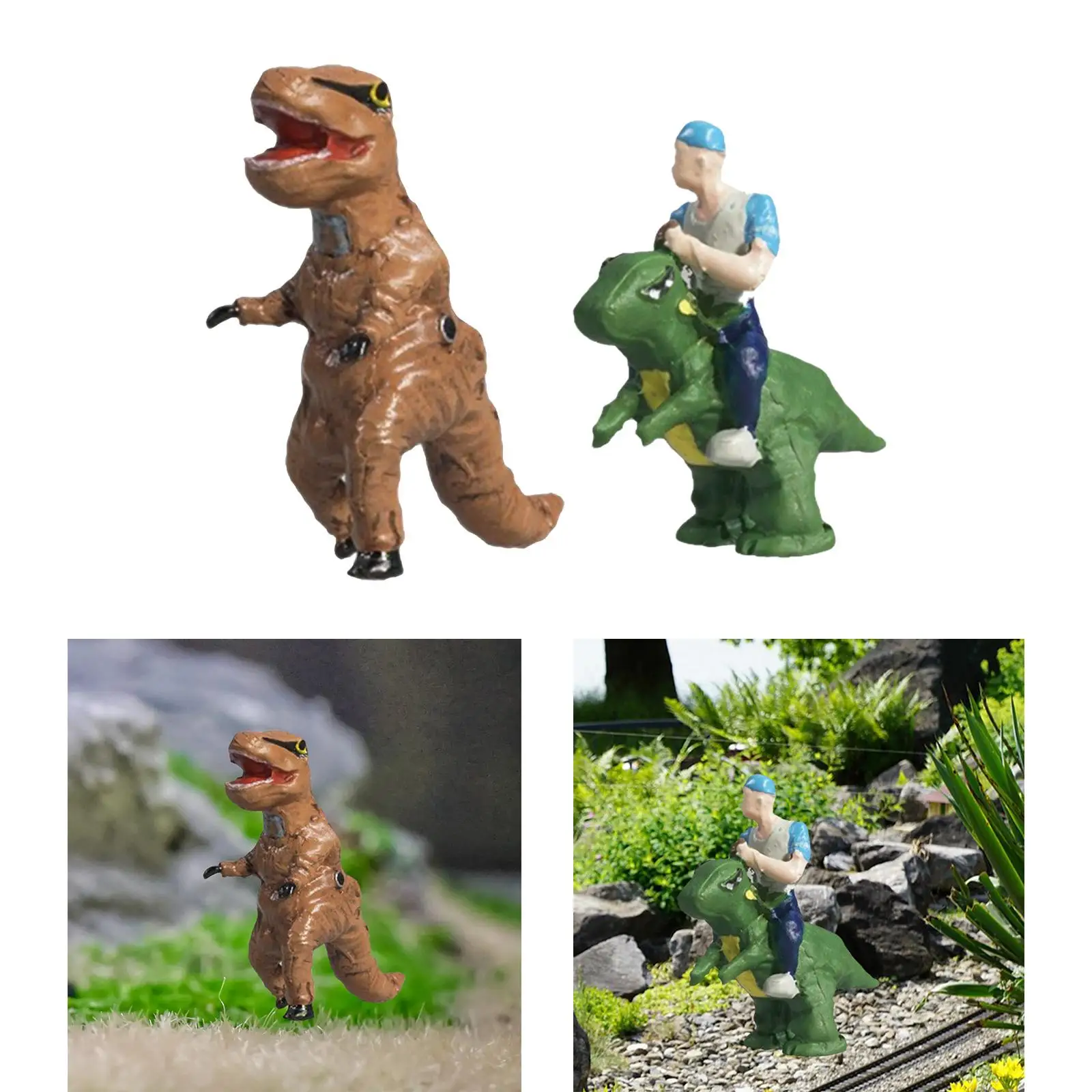 Figuras de dinosaurios a escala 1/64, colección artesanal, figura de acción de dinosaurio en miniatura para recuerdo de fiesta, decoración de escena en miniatura