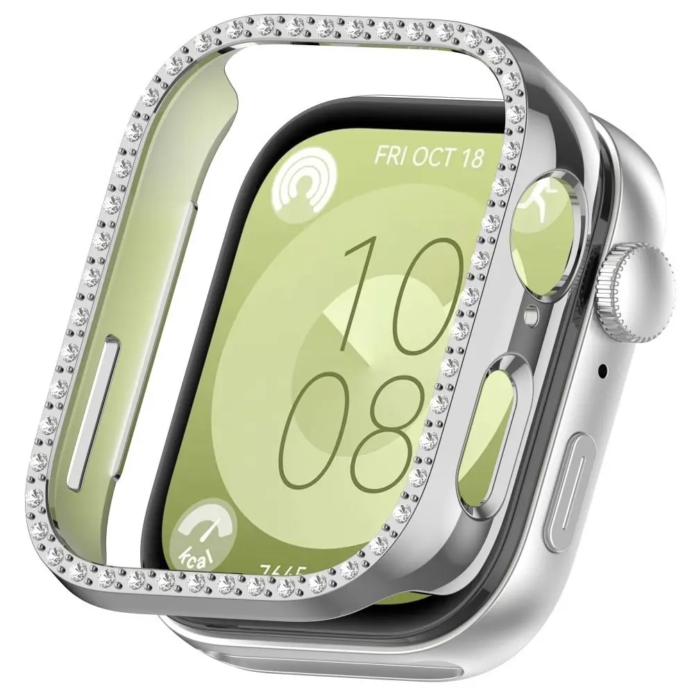New PC Diamond Protective Case Shell Smart Watch Diamond Bumper Accessories Anti-Scratch Screen Protector for Huawei Watch Fit 3