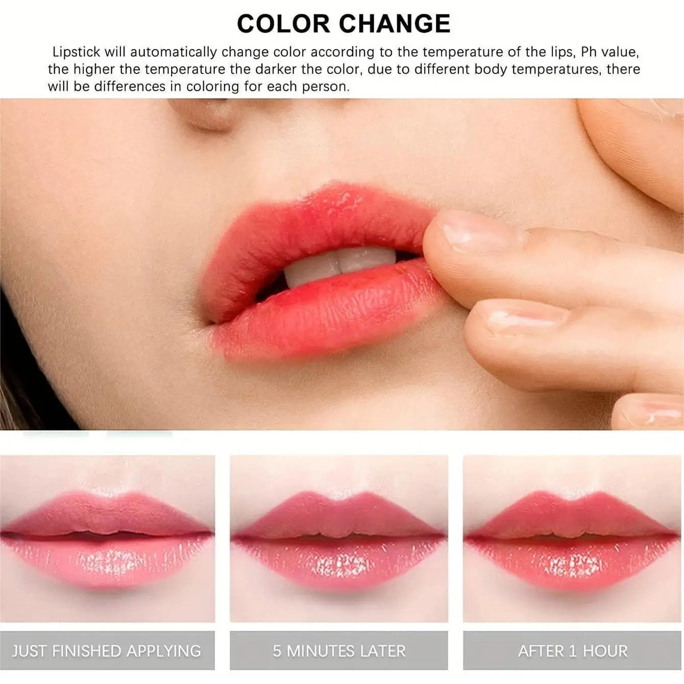 Color Changing Lipstick Aloe Vera Moisturizing Lip Balm Reduce Lip Wrinkles Lip Plumper Fast Lightening Pink Lip Makeup Products