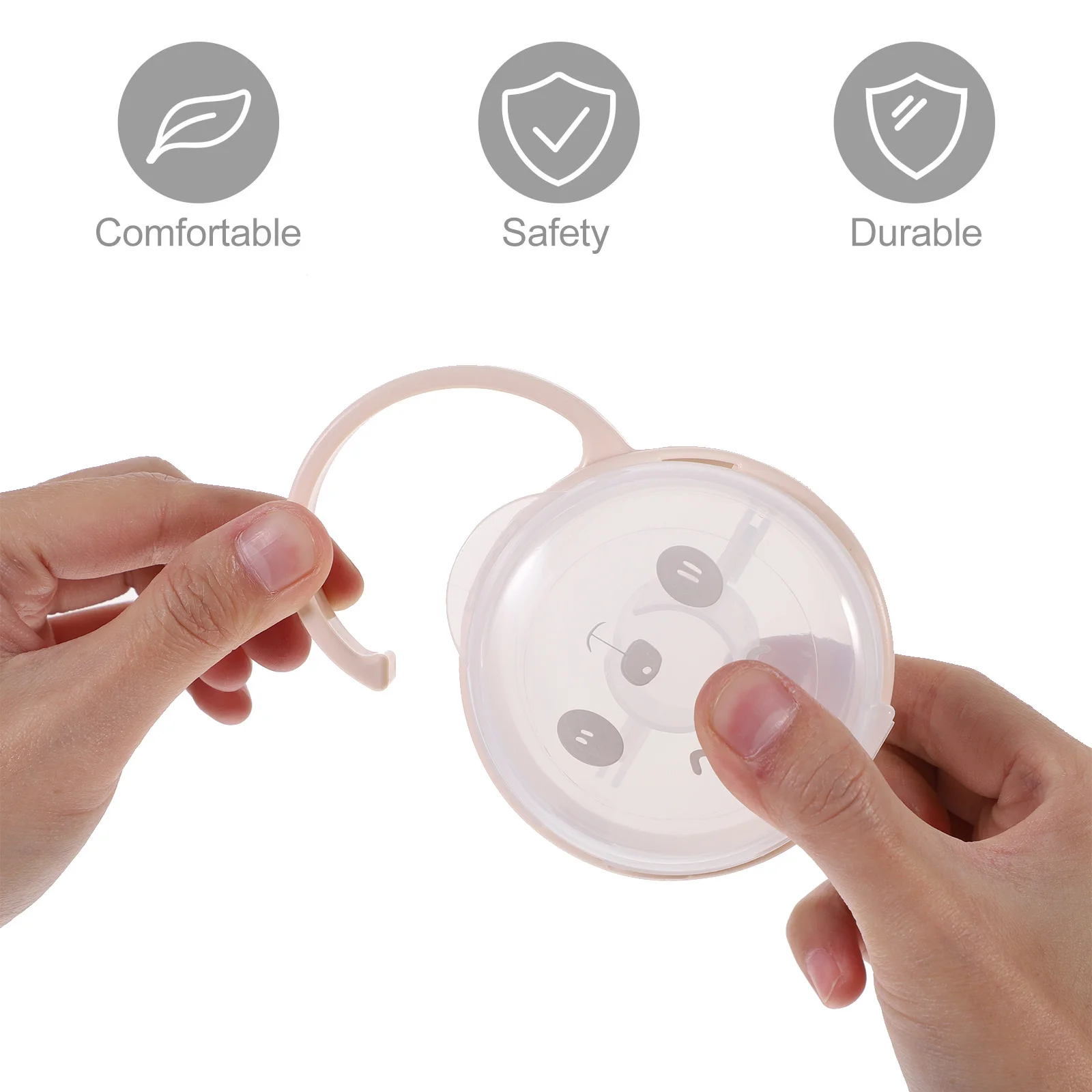 2 قطعة صندوق تخزين اللهاية للأطفال حامل حقيبة محمول للسفر والمنزل للاستخدام حاوية مهديء مقاومة للغبار هدية لحديثي الولادة