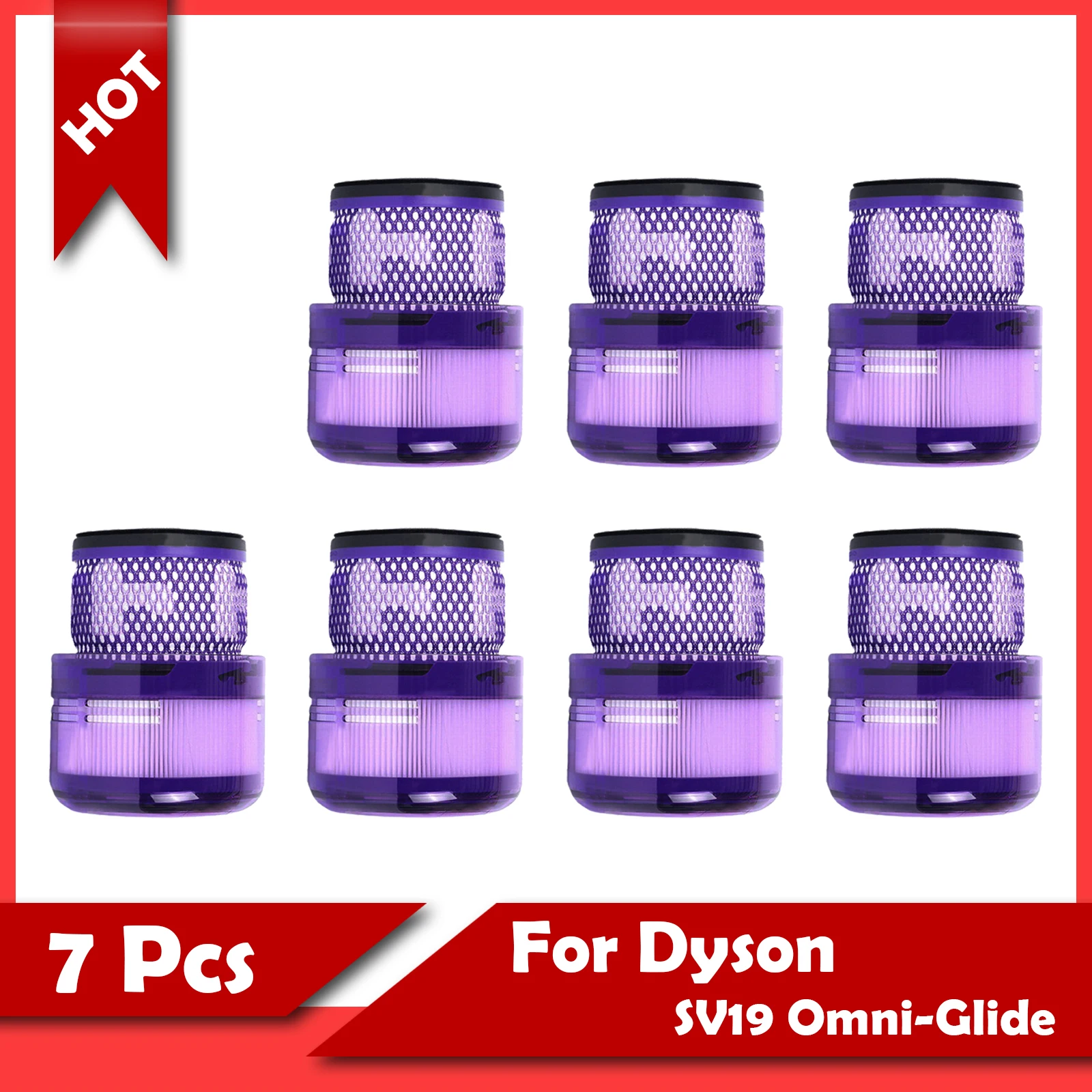 

7 pcs For Dyson SV19 Omni-Glide HEPA Filter Compatible with Dyson Vacuum Replacement Filters