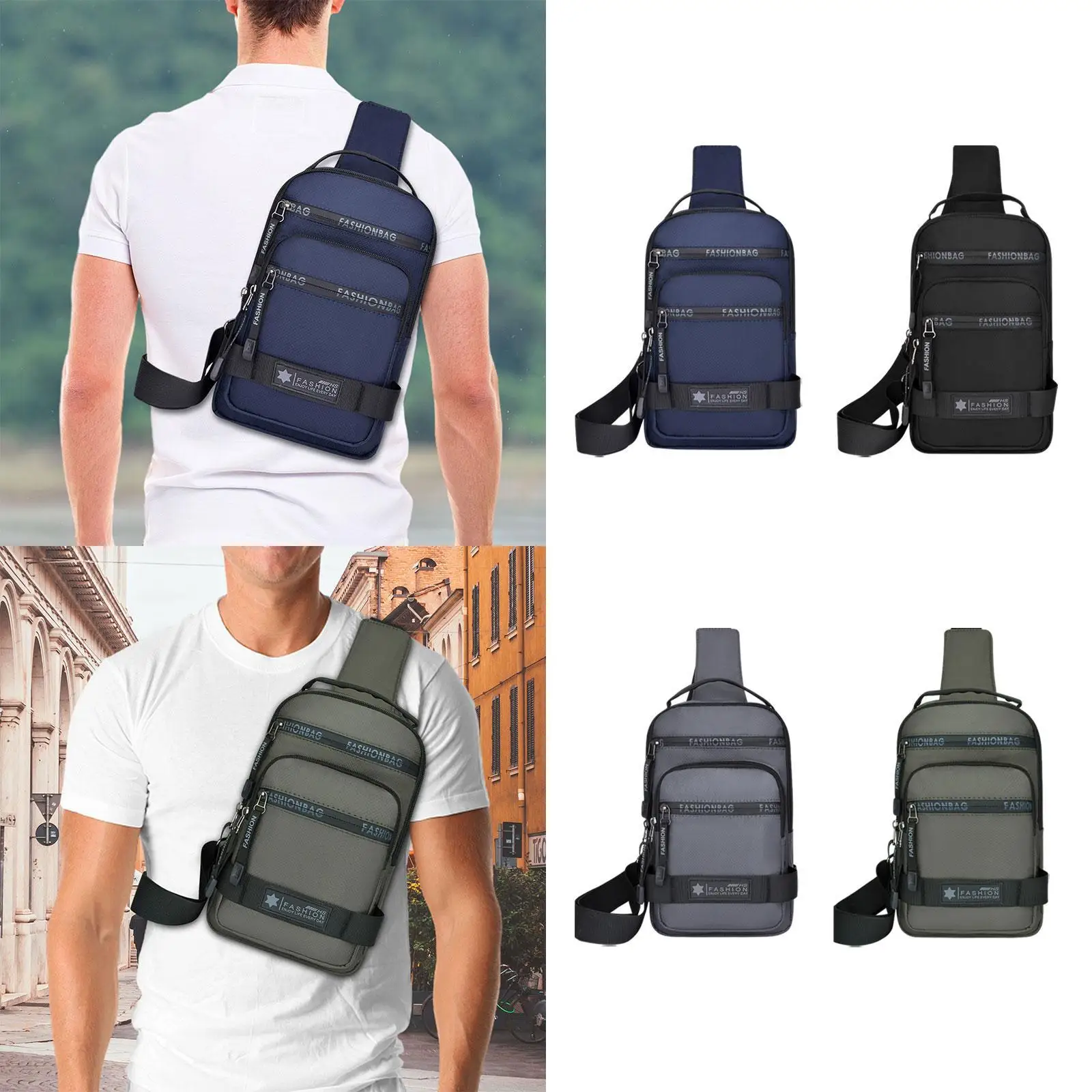 Crossbody Bag Fashionable Storage Bag Adjustable Strap Portable Business Backpack for Cycling Sport Work Traveling Shopping