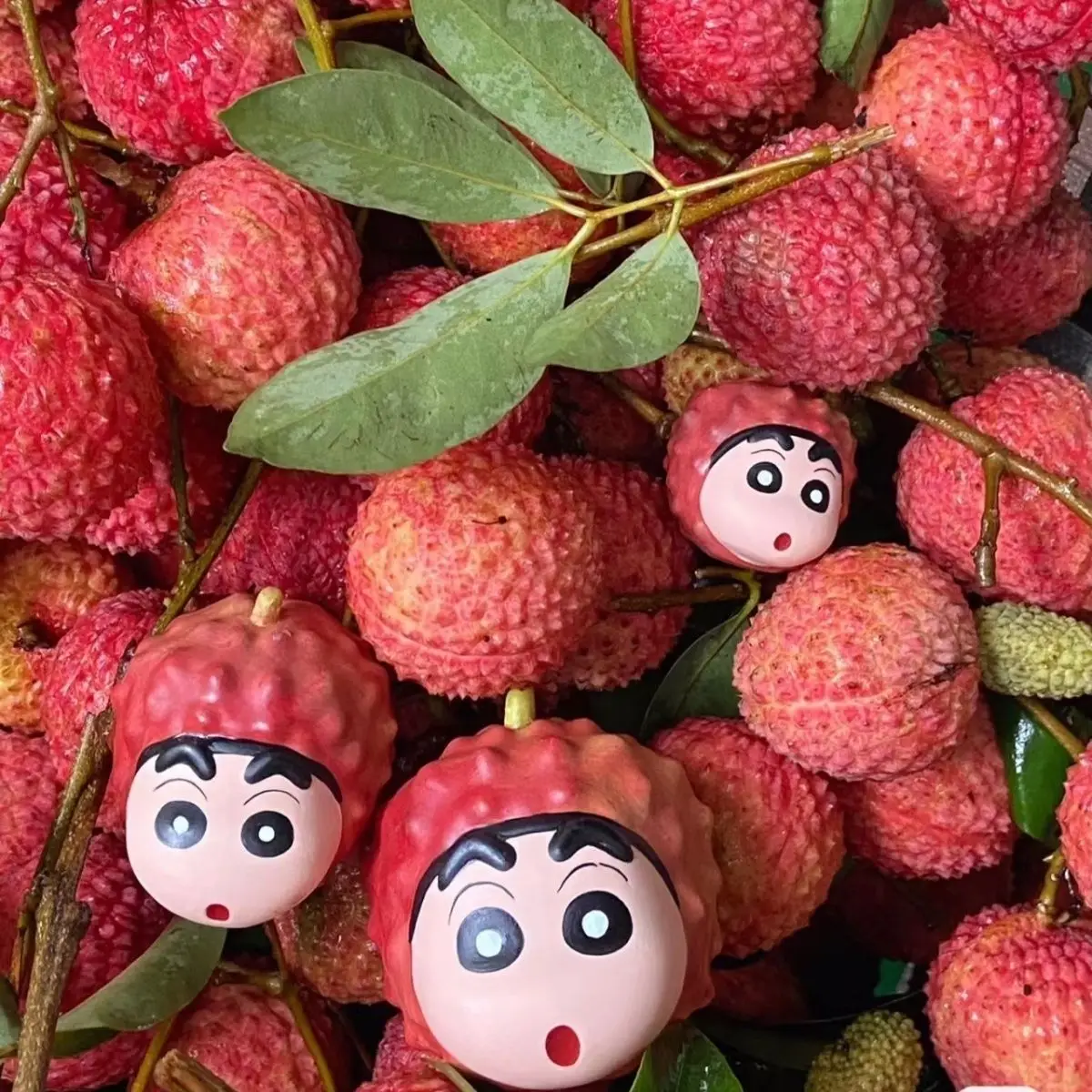 

Bandai аниме карандаш Shin-chan Nohara Shinnosuke Fruit Series фигурки героев ПВХ GK модель Коллекционные игрушки для хобби подарки