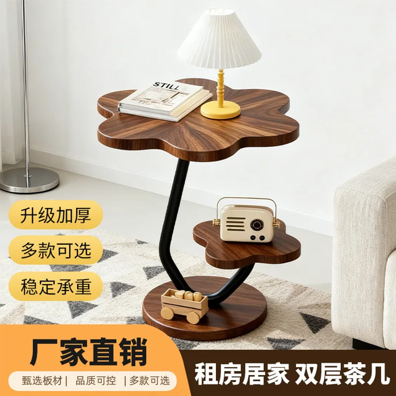 AOLIVIYA Tea Coffee Table Sofa Bedside Corner Table Nightstand Storage Rack Small Living Room Apartment Desk Stand