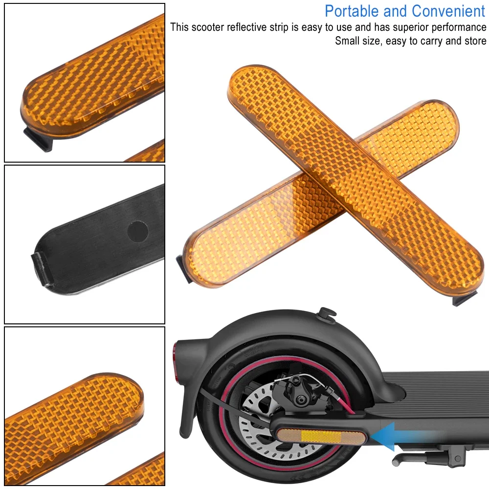 Electric Scooter Rear Wheel Cover Reflective Strip Hub Protective Decoration Shell for Xiaomi 4 Pro KickScooter Safety Reflector