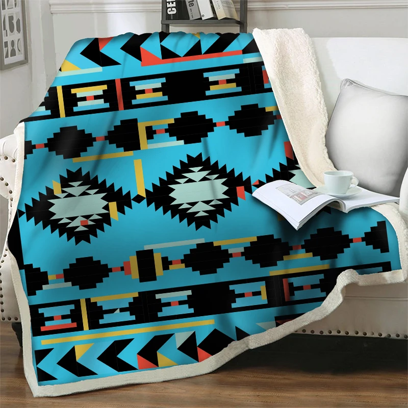 

Thicken Blanket Geometric 3D Printed Plush Throw Blankets for Beds Sofa Teenager Home Decoration Beddings Adult Soft Quilt Cover