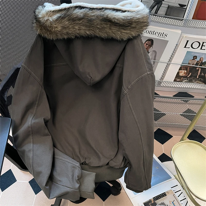 

Элегантная женская стеганая парка с капюшоном и мехом, теплая, приталенная, с карманами, длинная, черная, модная, простая, зимняя, утепленная