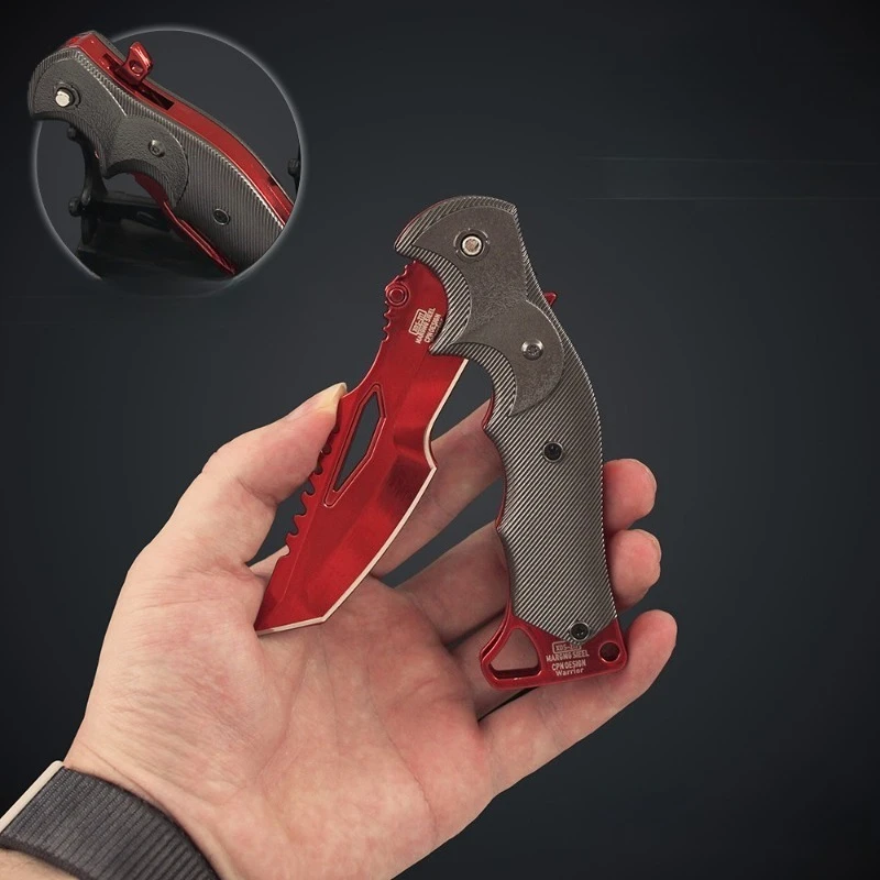 Périphériques de dérivation d'arène 22cm/8,66 pouces, cerf-volant rouge, modèle de couteau de terrain, jouet en alliage, décoration, jeu, accessoires physiques, Collection d'ornements