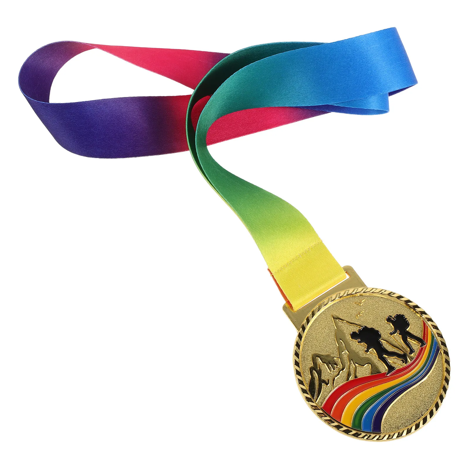 2.8 Metal Climbing Trophy Award Medal Lightweight Winner Prize for Kids Hiking Trekking Sports Medals Neck Ribbon