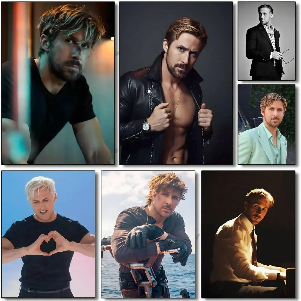 1 Stück Singer R-Ryan Gosling Poster Aufkleber Druck Wasserdichter Wandkunstdruck für Wohnzimmer Schlafzimmer Heimdekoration
