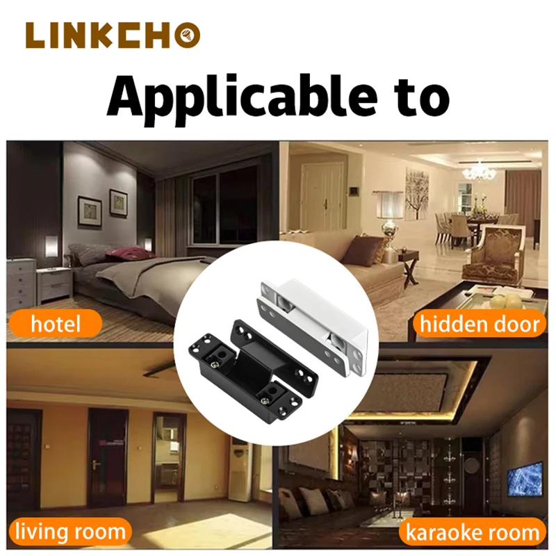 

LINKCHO Square High-End Zinc Alloy Hidden Furniture Hinges for Bedroom Door inside And outside Suitable Hardware Accessories
