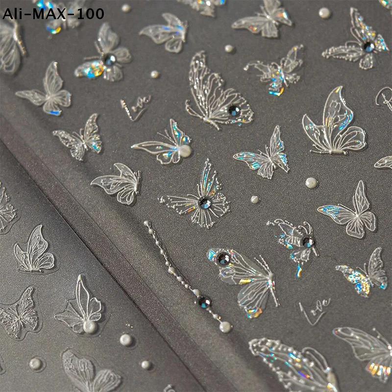 

【Sv】Exquisite Self-adhesive Nail Art Decorative Stickers Cute Butterfly Nail Art Stickers Creative Fairy Nail Art Stickers Gifts