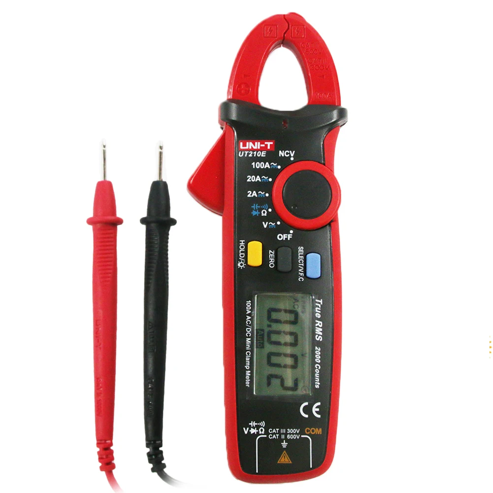 u ni-t UT210E Mini Digital Clamp Meter 100A AC DC Current Voltage True RMS Pliers Ammeter Resistance Tester Multimeter