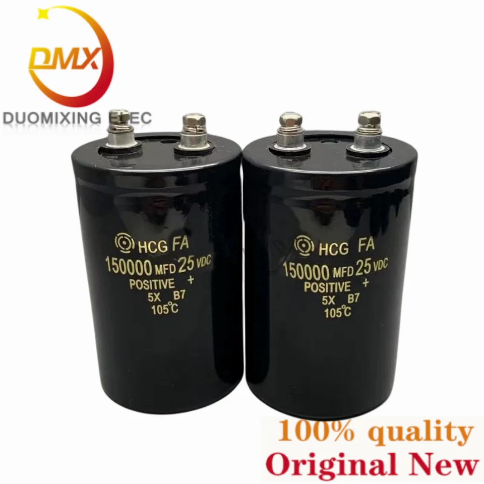 150000MFD 35VDC 25VDC 50*140MM 150000UF 35V HCG FA POSITIVE + 8X B7 105° Bolt-type high-quality electrolytic capacitor 65*100MM